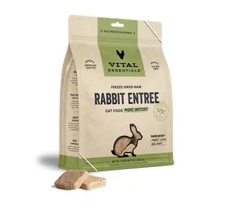 3.75oz Vital Essentials Freeze-Dried Cat Rabbit Mini Patties - Food
